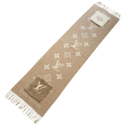 Louis Vuitton Muffler Cold Reykjavik Cashmere 100% Beige Scarf