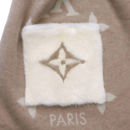 Louis Vuitton Muffler Cold Reykjavik Cashmere 100% Beige Scarf