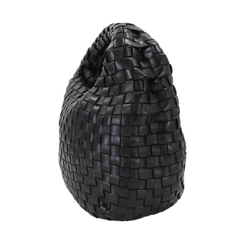 Bottega Veneta Intrecciato Hobo Hand Leather Black