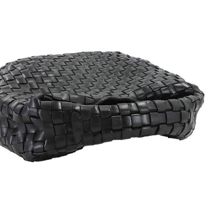 Bottega Veneta Intrecciato Hobo Hand Leather Black
