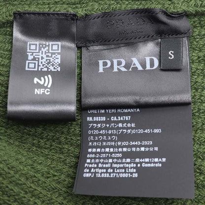 Prada Triangle Logo Knit Cap Green S