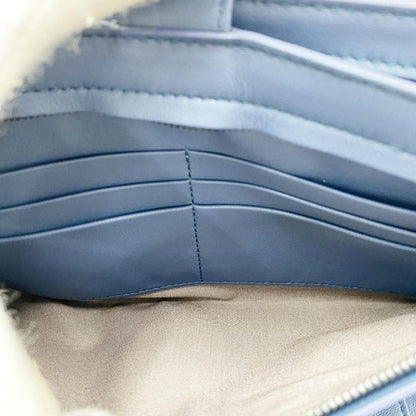 Bottega Veneta Clutch Intrecciato Micro Macro Blue Leather
