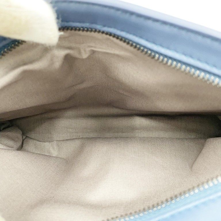 Bottega Veneta Clutch Intrecciato Micro Macro Blue Leather