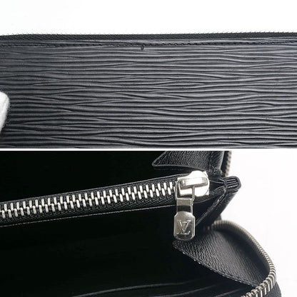 Louis Vuitton Zippy Long Wallet Black Round Zip