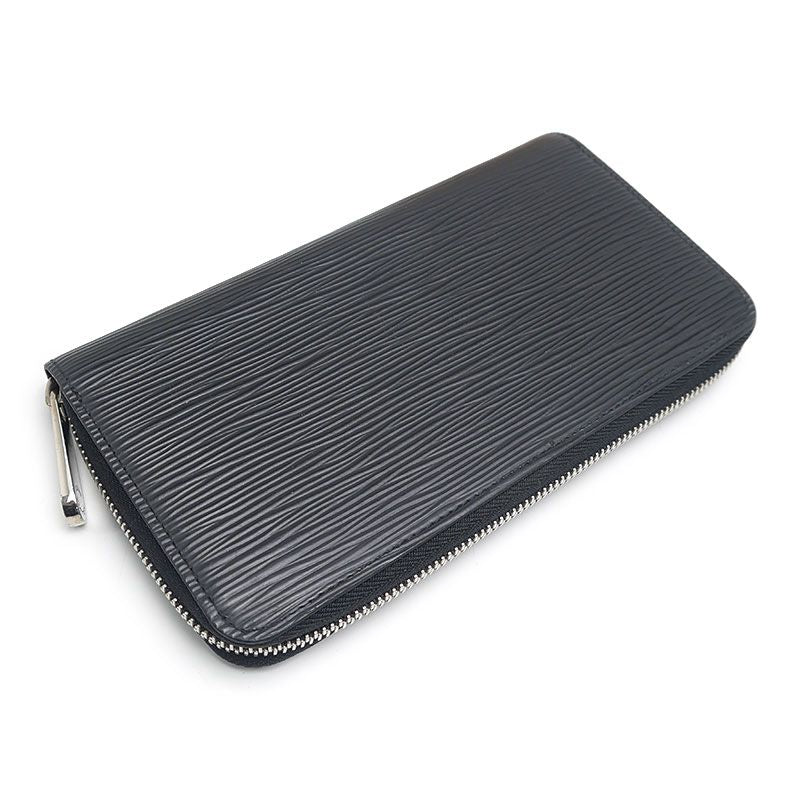 Louis Vuitton Zippy Long Wallet Black Round Zip