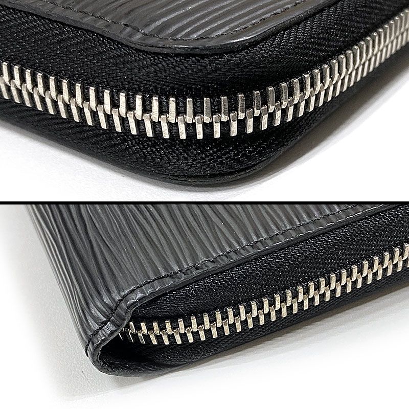 Louis Vuitton Zippy Long Wallet Black Round Zip
