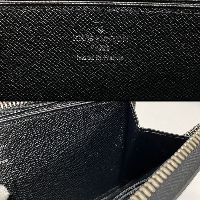 Louis Vuitton Zippy Long Wallet Black Round Zip