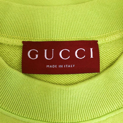 Gucci Embroidered Cotton Jersey Sweatshirt XS Green