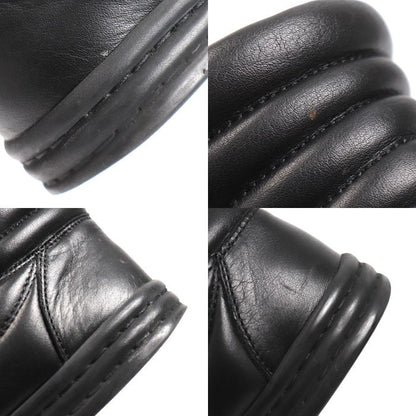 Chanel Leather Chain High Cut Sneakers Black 33