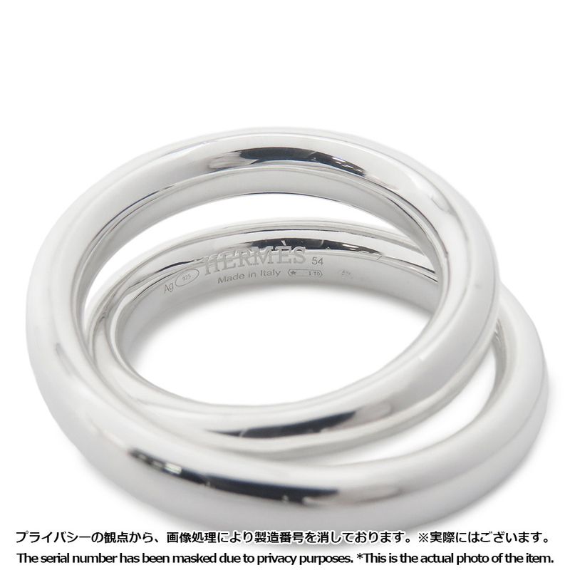 Hermes Ring Vertijus Silver 54