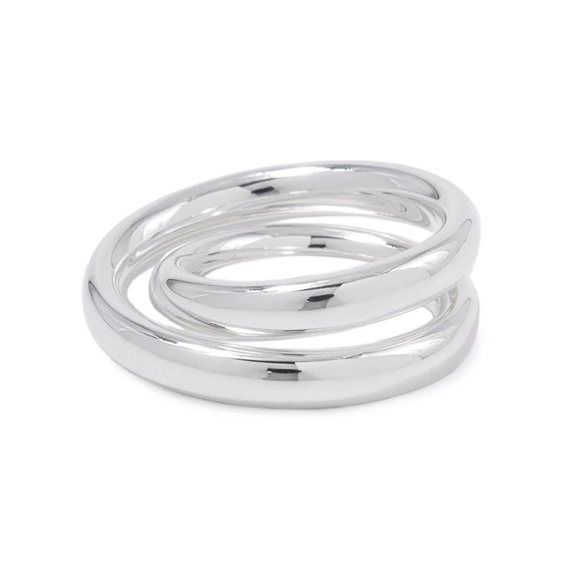 Hermes Ring Vertijus Silver 54