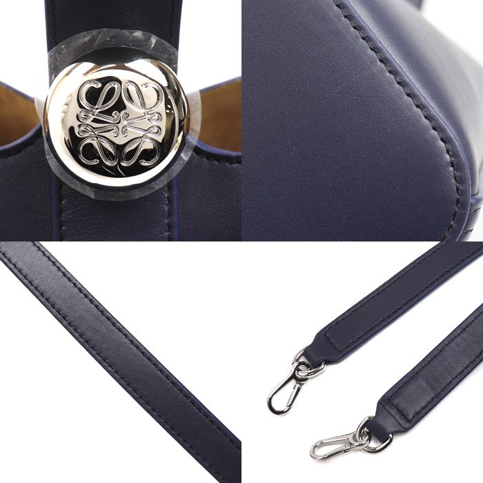 Loewe Pebble Bucket Bag Mini 2-Way Navy