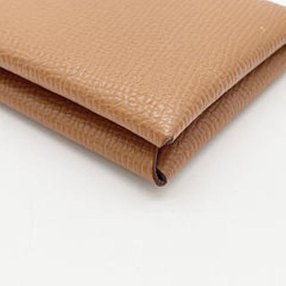 Hermes Card Case Business Card Holder Calvi Gold Epsom