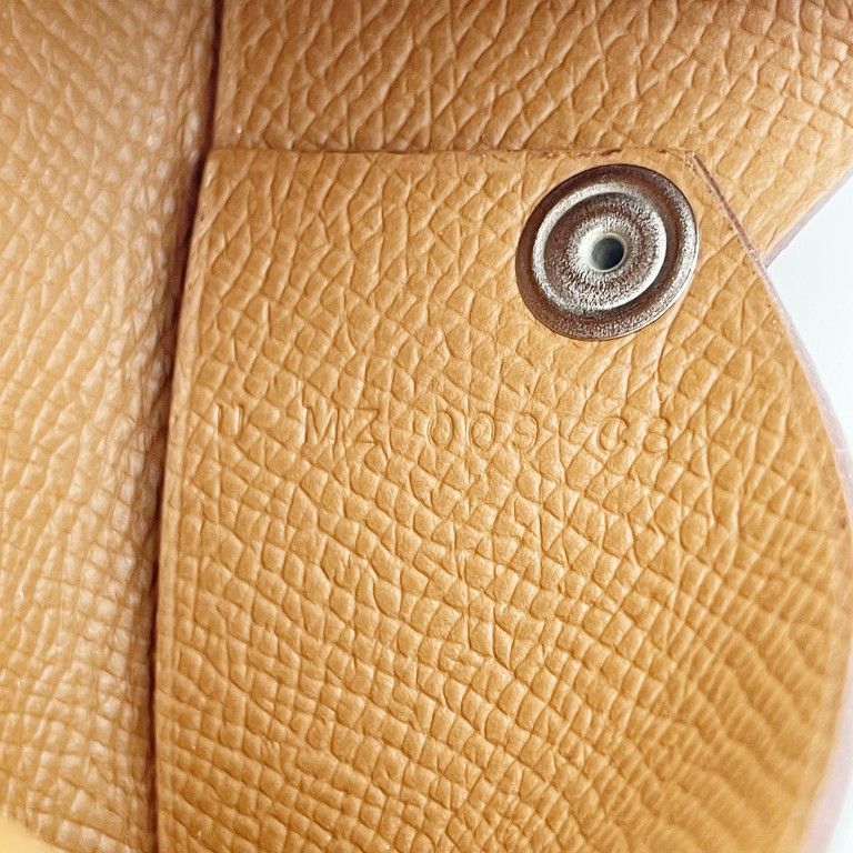 Hermes Card Case Business Card Holder Calvi Gold Epsom