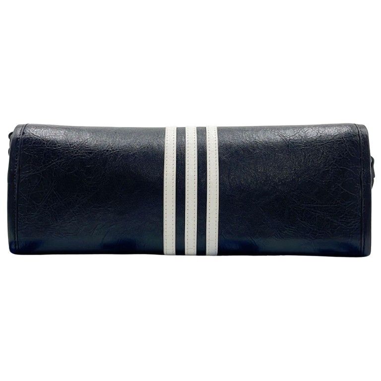 Balenciaga Wallet Strap Wallet Black White Leather Adidas
