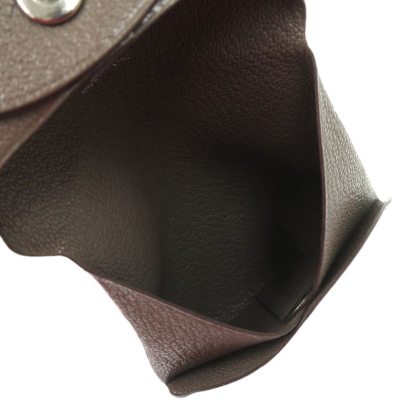 Hermes Bastia Chevre Etoupe Brown Coin Case