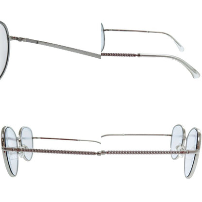 Chanel S Plastic Metal Blue Silver Sunglasses