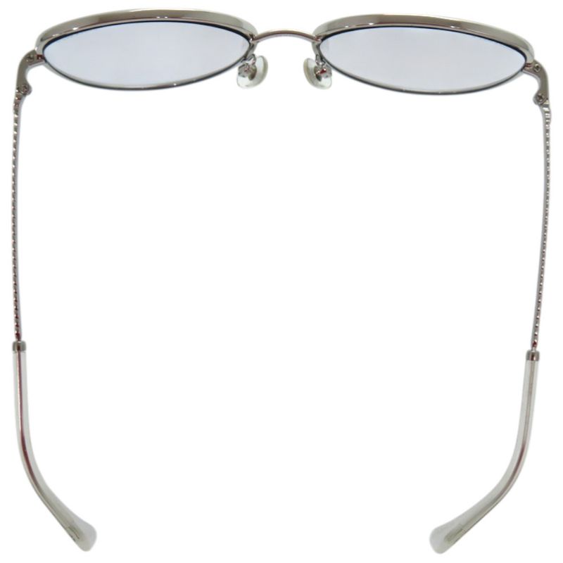 Chanel S Plastic Metal Blue Silver Sunglasses