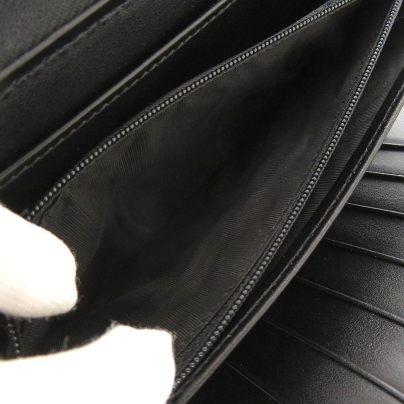 Gucci Zip Around Organizer GG Embossed Leather Black Long Wallet
