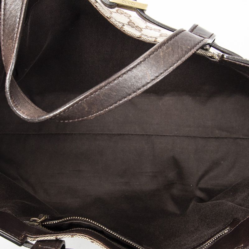 Gucci Eclipse Tote Beige Brown GG Canvas