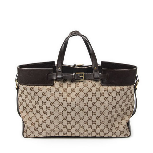 Gucci Eclipse Tote Beige Brown GG Canvas