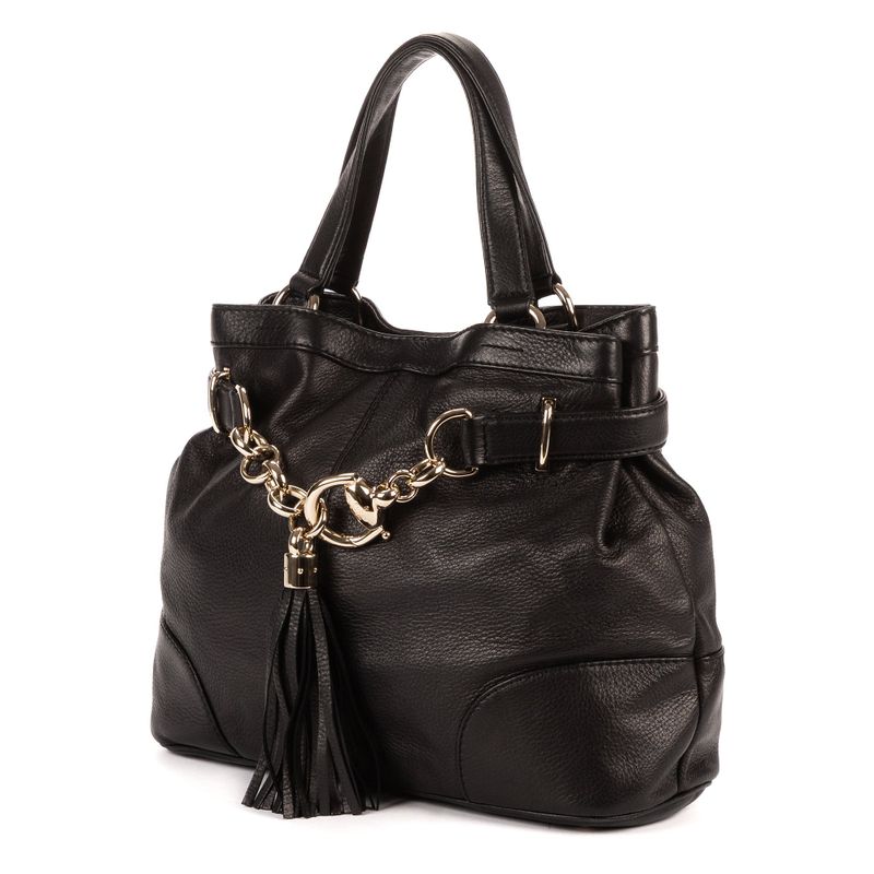 Gucci Horsebit Sienna Tote Black Calfskin Leather