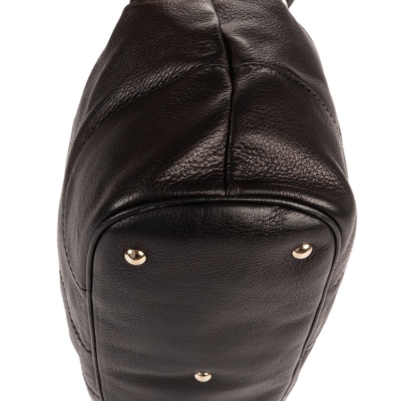 Gucci Horsebit Sienna Tote Black Calfskin Leather