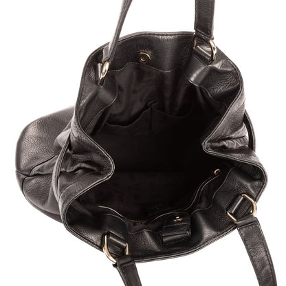 Gucci Horsebit Sienna Tote Black Calfskin Leather