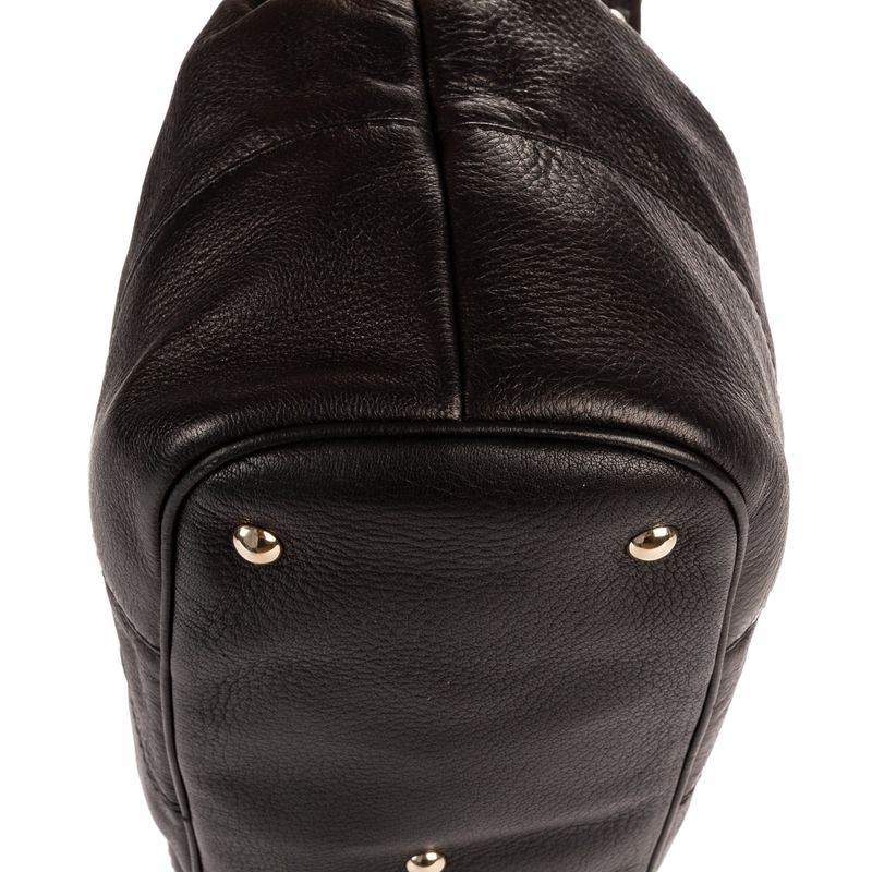 Gucci Horsebit Sienna Tote Black Calfskin Leather