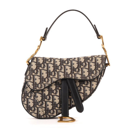 Dior Blue Canvas Bree Kusaddle Navy