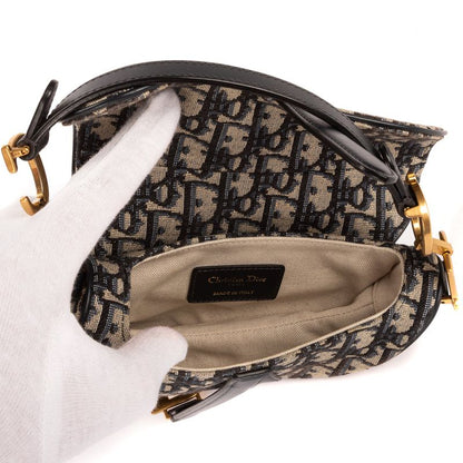 Dior Blue Canvas Bree Kusaddle Navy