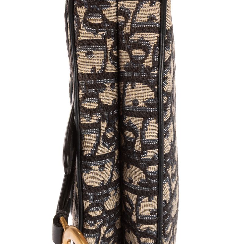 Dior Blue Canvas Bree Kusaddle Navy