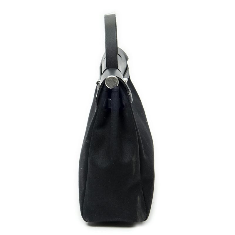 Hermes Herbag 2 in 1 Black Toile Offiche