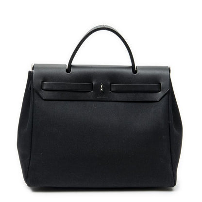 Hermes Herbag 2 in 1 Black Toile Offiche