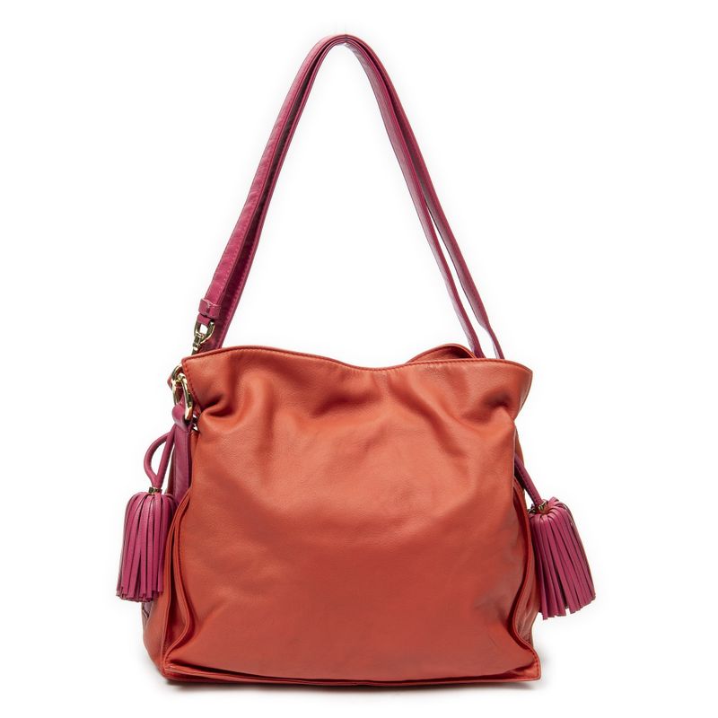 Loewe Orange Pink Calfskin Leather