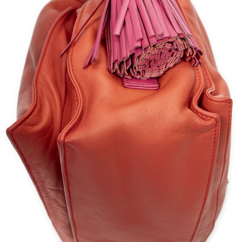 Loewe Orange Pink Calfskin Leather