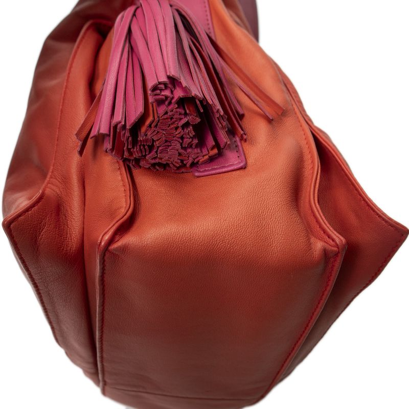 Loewe Orange Pink Calfskin Leather