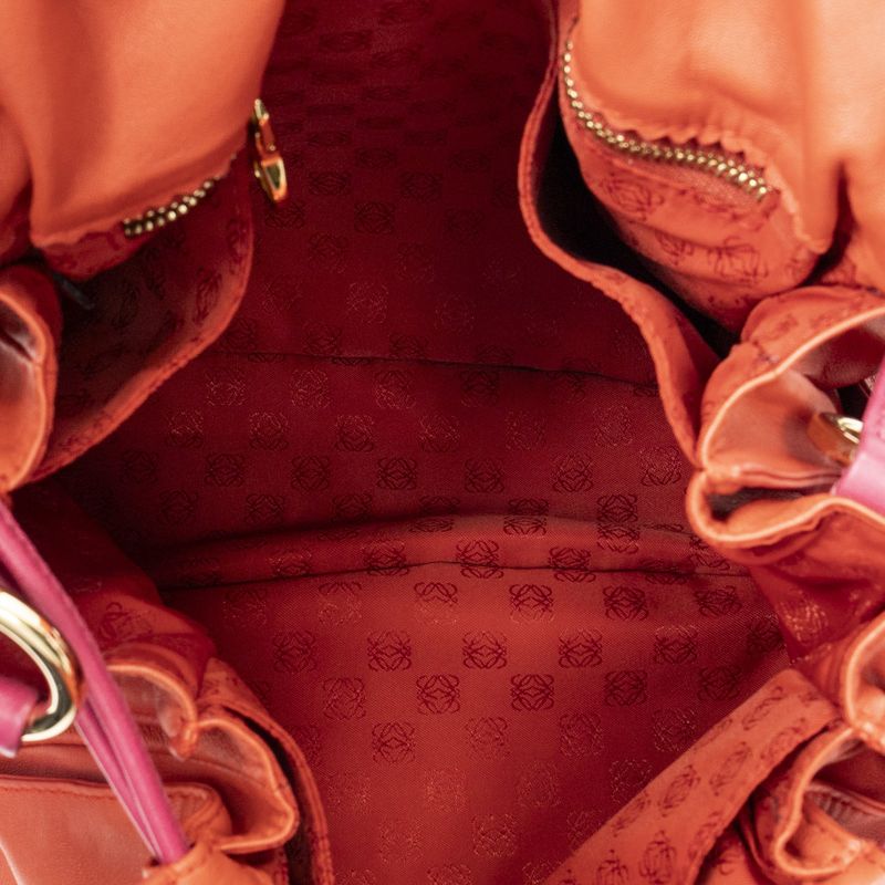 Loewe Orange Pink Calfskin Leather