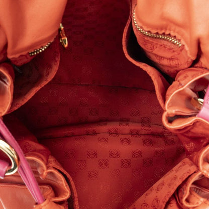 Loewe Orange Pink Calfskin Leather