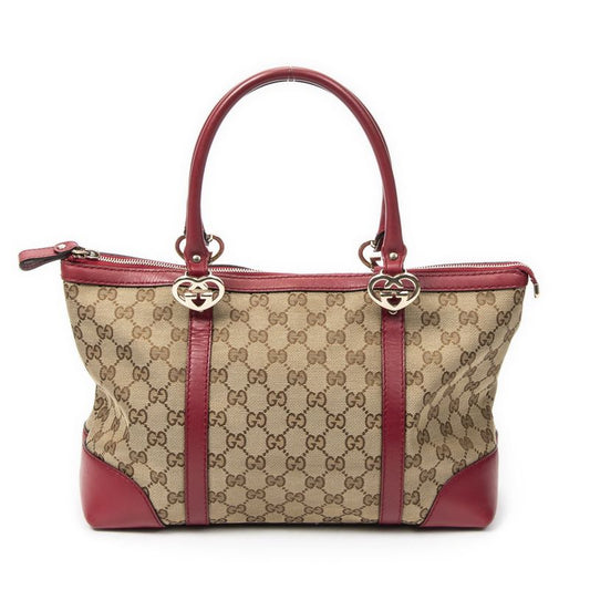 Gucci la Bree Tote Pink Beige GG Canvas