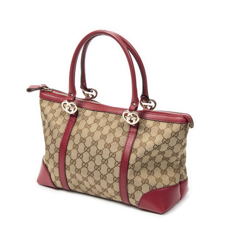 Gucci la Bree Tote Pink Beige GG Canvas