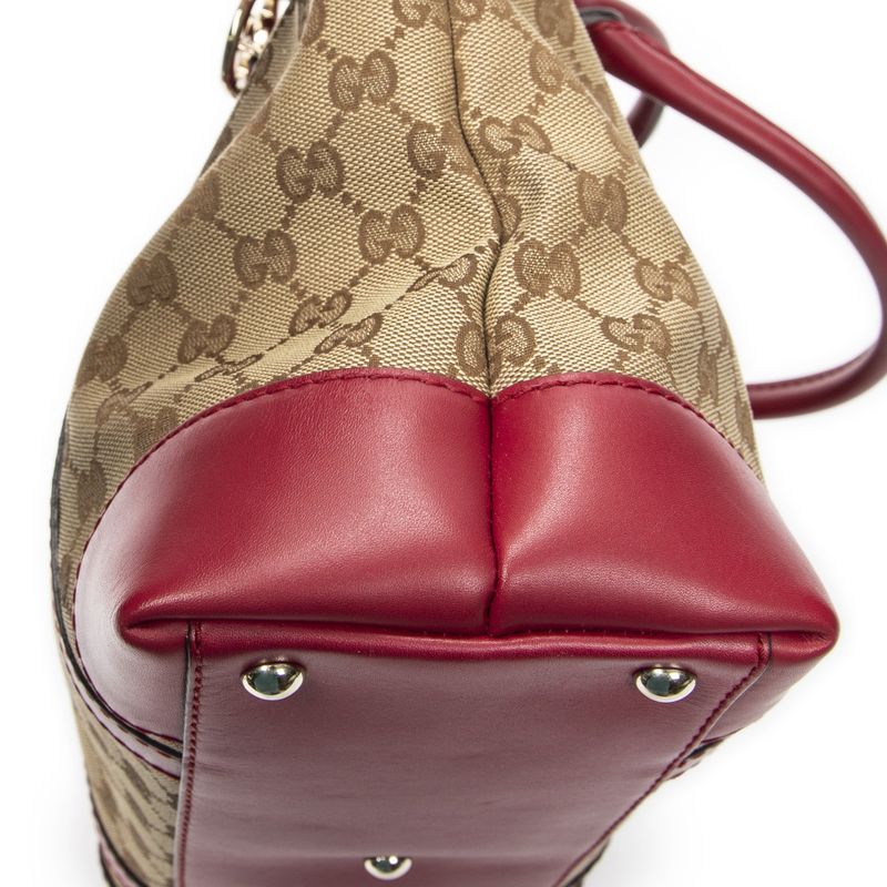 Gucci la Bree Tote Pink Beige GG Canvas