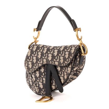 Dior Blue Canvas Bree Kusaddle Navy