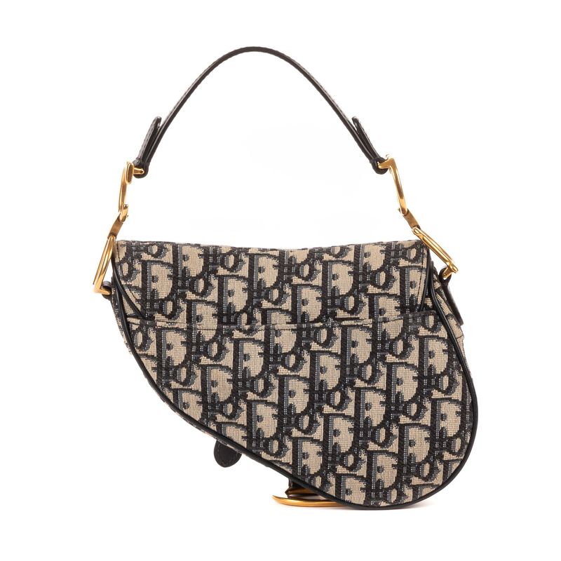 Dior Blue Canvas Bree Kusaddle Navy