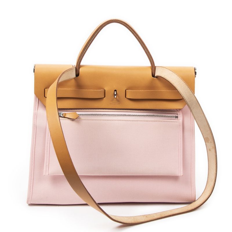 Hermes Herbag Zip Light Pink Tantoile Offiche