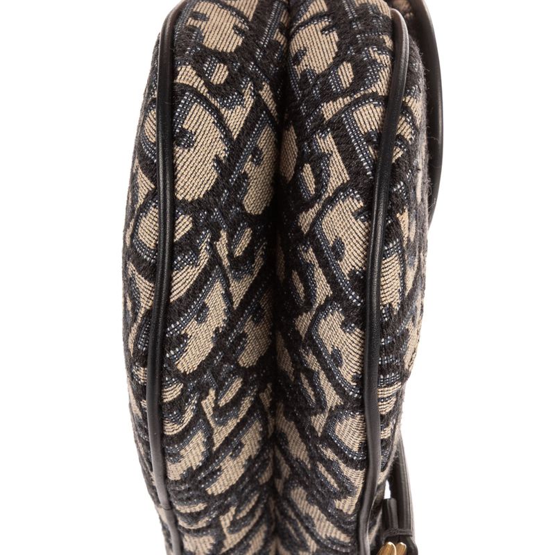 Dior Blue Canvas Bree Kusaddle Navy