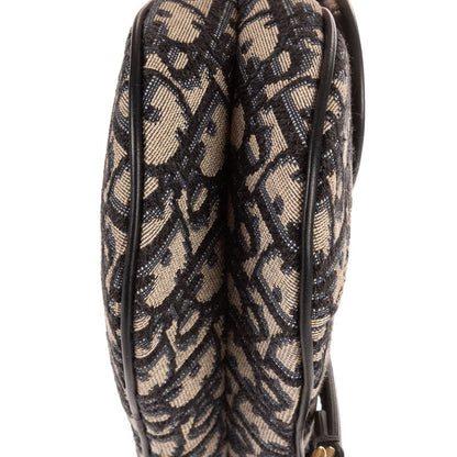 Dior Blue Canvas Bree Kusaddle Navy