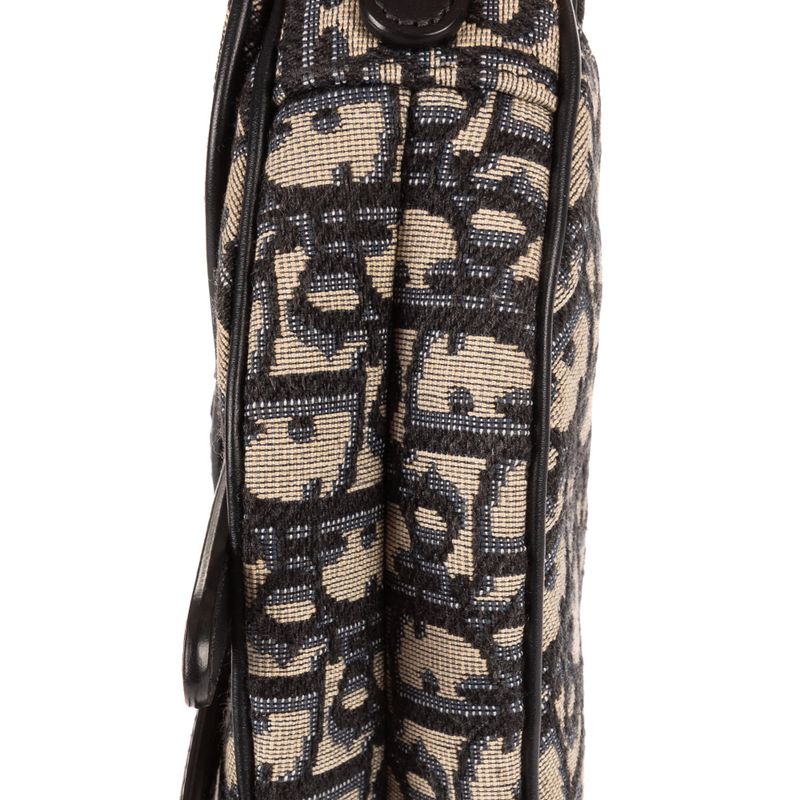 Dior Blue Canvas Bree Kusaddle Navy