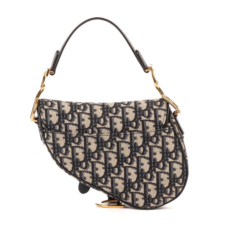 Dior Blue Canvas Bree Kusaddle Navy