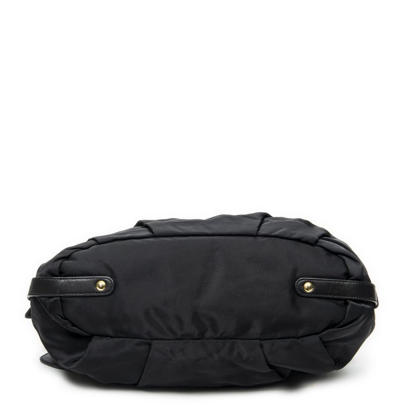 Prada Jacket Shopping Tote Black Canvas